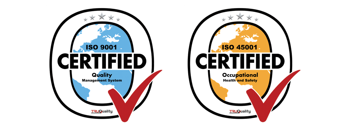 ISO 9001 and ISO 45001 certifications